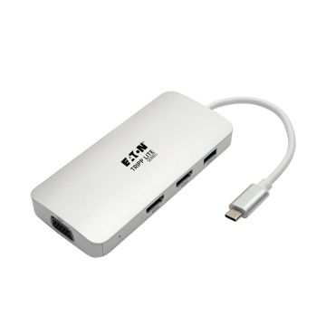 Eaton Tripp Lite - Station d accueil USBC, triple écran - HDMI, VGA, USB 3.2 Gen 1, HUB USB-A, chargement PD 100 W