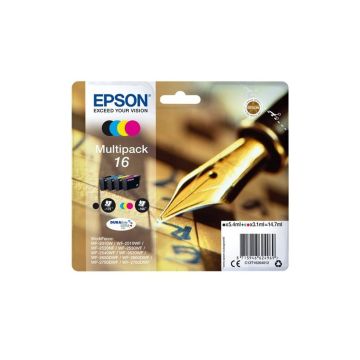 EPSON Cartouche Multipack Stylo à plume 16 Encre N,C,M,J 14,7ml