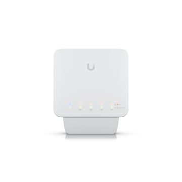 Ubiquiti UniFi Switch USW-FLEX - Commutateur - Géré - 4 x 10/100/1000 (PoE) + 1 x 10/100/1000 (PoE) - fixation murale, montable sur tringle - PoE (46 W)