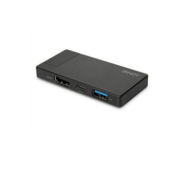 DST-Micro, Micro Docking Station USB C pour Laptop avec résolution 4K et charge 100W. Ajoute port HDMI, USB A et un port d'alimentation Type C a votre PC