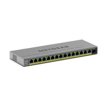 Netgear GS116EP Smart switches Web manageables Pro PoE+ 16 ports Gigabit Ethernet avec 1 port SFP dédié (180 W).