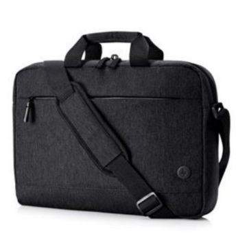Sacoche PC HP Prelude Pro 17.3 Noir chiné Sacoche de transport av bandoulière Poche avant fermeture eclair . Impermeable, léger et elegant Tissu RPET 3E2P1AA