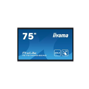 IIYAMA LFD 75 dalle VA anti-reflet 50 points 3840x2160 24/7 HPs 4xHDMI DP 2xUSB-C 4xUSB HUB 435 cd/m² 8 ms Tactile interactif VESA 800x400 orient paysage