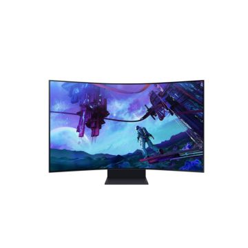 ECRAN 55'' SAMSUNG Gaming Odyssey Ark 3840x2160 VA Incurvé 1000R 1ms 600 cd/m² 3xHDMI 1xDP 2xUSB-A 1xLAN 4xHPs 165Hz Pied Reglable Haut Inclinaison Pivot