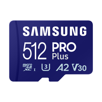 CARTE MEMOIRE SAMSUNG 512 Go MICRO-SD PRO PLUS avec lecteur USB Classe 10 / MB-MD512SB/WW