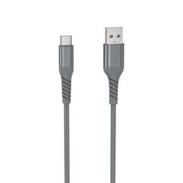 Câble USB/USB-C 3.2 gen 1 mâle/mâle avec cordon en nylon + kevlar 400D - 1m