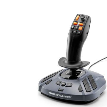 THRUSMASTER Joystick SimTask FarmStick pour simulation Farming et équipements lourds - 6 boutons, 1 molette, 1 mini-stick, 2 boutons à bascule, 1 gâchette - PC