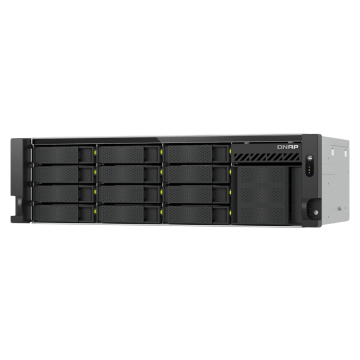 Nas Qnap TS-H1655XEU-RP-8G 3U Atom C5125/8Go Ram/4 Go Flash 12 x3.5 + 4x E1.S/M.2 Garantie 3 ans"