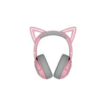 RAZER Kraken V2 Kitty BT Ed. Rose - Casque sans-Fil Bluetooth avec éclairage RGB et Oreilles de Chat, Bluetooth 5.2, 40mm Triforce, Micros à Annulation de Bruit