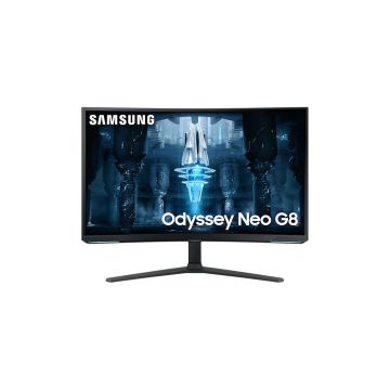 Ecran 32'' Samsung Gaming ODYSSEY NEO G8 Noir 240Hz 1ms 3840x2160 VA Incurvé 1000R 350 cd/m² 2xHDMI Displayport Pied réglab hauteur orientation inclinable pivot