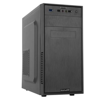 Boitier MicroATX MIP BLACK DANDY avec alim 480w, 2 usb2/1 usb3, noir mat