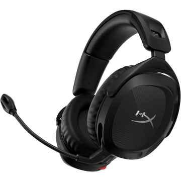 HyperX Cloud Stinger 2 Noir - Casque Gamer sans fil 2,4 GHz, audio 3D, jusqu'à 20h d'autonomie, écouteurs rotatifs à 90°, mousse à mémoire de forme
