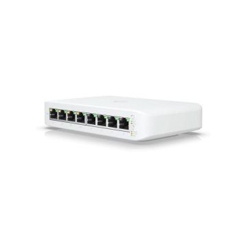 Ubiquiti - UniFi Switch Lite USW-Lite-8-POE - Commutateur - Géré - 8 x 10/100/1000 (4 PoE+) - de bureau, fixation murale - PoE+ (52 W)