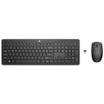 HP-C 235 Noir - Ensemble Clavier + Souris sans fil - Jusqu'à 16 mois d'alimentation (Clavier 2xPiles AAA, Souris 1xPile AA) - 1Y4D0AA/1Y4D0UT STB