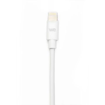 Bundle Chargeur USB A + câble Lightning / USB A - Chargeur secteur 2.4A = 12W total + câble 1m blanc