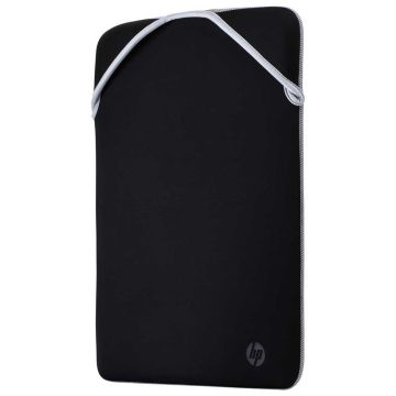 Housse de protection - sleeve réversible ordinateur portable HP 15,6 Argenté, en néoprène durable, protège le PC contre les chocs et les rayures 2F2K5AA