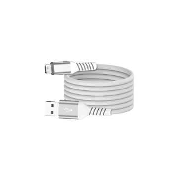 Câble USB /Lightning magnétique, USB 2,0 - 5V/2,4A / 12W, 1mètre blanc