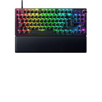 RAZER Huntsman V3 Pro Tenkeyless - Clavier jeu AZERTY Switches Optiques Analogiques - 4 touches multimedias - Touches en PBT