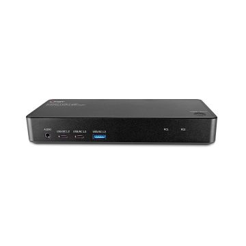 Docking Station KVM 2 Ports USB Type C MST Ajoute des ports DP, HDMI, USB,Gigabit Ethernet, Audio et Power Delivery à 2 PC , Tablettes ou Smartphone