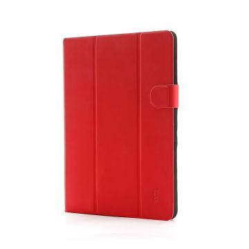 WE Étui universel Rouge pour tablettes 9/11 Toucher doux Système de crochets extensibles Languette magnetique