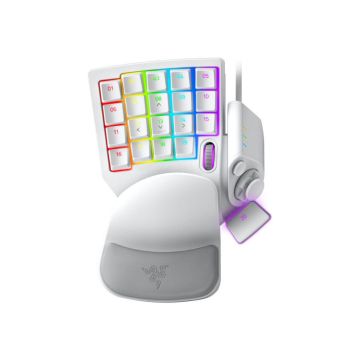 RAZER Tartarus Pro Blanc (Analog Switch) - Pad programmable retroéclairage RGB avec repose poignets ergonomique