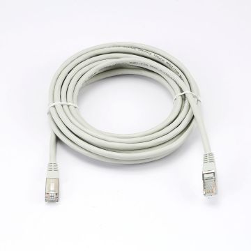 Câble RJ45 Male/Male droit CAT6A F/UTP - Longueur 5M - Gris - en sachet