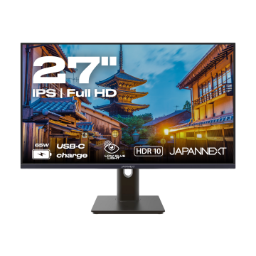 JAPANNEXT JNIPS27FHDRC65WHSP Ecran LED 27" FULLHD (1920x1080) à 60Hz  IPS(AHVA)  300cd/m²  1000:1  HDR  1920x1080 8ms HDMI DisplayPort USB