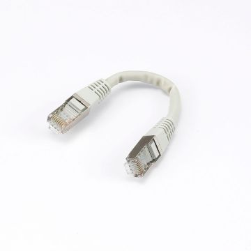 Câble RJ45 Male/Male droit CAT6A F/UTP - Longueur 0.15M - Gris - en sachet