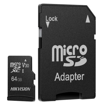 CARTE MEMOIRE HIKVISION M-SD 128G MICRO SDHC - SERIE C1 AVEC ADAPTATEUR 92MB/s 40MB/s Class 10