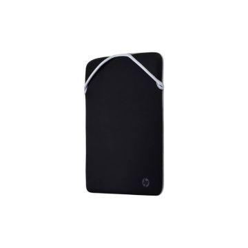 Housse de protection - Sleeve réversible ordinateur portable HP 14.1 Noir/Argent en néoprène durable, protège le PC contre les chocs et les rayures 2F2J1AA