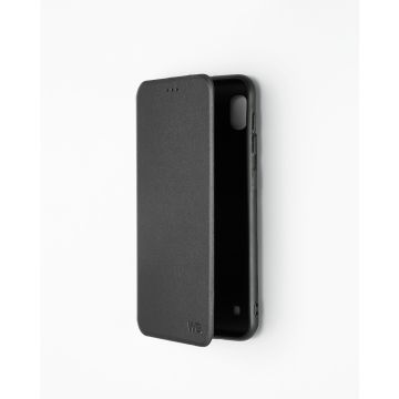 WE Etui folio CLASSIQUE SAMSUNG GALAXY A10 Noir - Avec fen2e