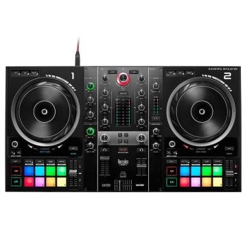 Hercules DJControl INPULSE 500 controleur Initiation DJing 16 pads RGB avec 8 modes pieds rétractable 2 jack 3.5+ 4 jack 6.5+ 4 RCA