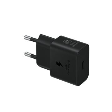 Chargeur secteur RAPIDE 25W Type C matériaux recyclés GaN sans câble Coloris Noir SAMSUNG