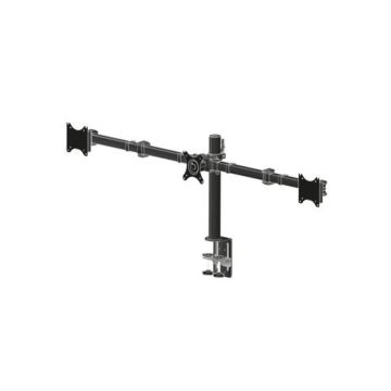 Support de bureau IIYAMA flexible pour trois écrans jusqu'à 27 Pivot 90° VESA DS1003C-B1