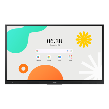 ECRAN SAMSUNG 65'' LFD WA65F Tactile int&eacute;ractif 4K UHD 3840x2160 400cd/m&sup2; 16:9 Android 14 Certification EDLA HPs 15W x 2 compatible OPS / LH65WAFWLGCXEN