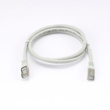 Câble RJ45 Male/Male droit CAT6A S/FTP - Longueur 1M - Gris - en sachet