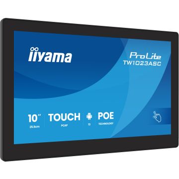 Ecran IIYAMA 10.1 Tactile PCAP 10p Android 13 IPS 24/7 1280x800 16:10 450 cd/m² HDMI 4xUSB HPs 2x1.5W Mini jack webcam microph pays portrait installation aplat"