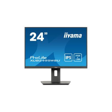 Ecran IIYAMA 24,1'' 1920x1200 16:10 IPS sans bordure sur 3 côtés 4ms 300 cd/m² 1xHDMI 1xDisplayPort 4xUSB 1xUSB-C HPs 2x2W 15cm pied réglable en hauteur Pivot