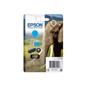 EPSON Cartouche Eléphant 24XL Encre Claria Photo HD Cyan 8,7ml
