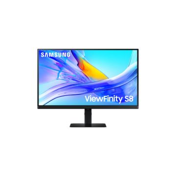 ECRAN 27 SAMSUNG ViewFinity S80UD Noir 3840x2160 IPS 5ms 60hz 350cd/m2 1xHDMI 1xDisplayPort USB-C (90W) LAN 3xUSB Hub Pied modulable haut incli orient pivot 