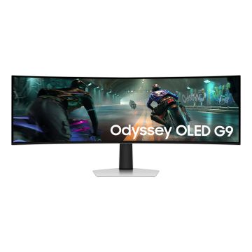 Ecran 49'' Samsung Gaming Odyssey OLED G9 - G91SD 49'' 32:9 0.03ms 144Hz 5120x1440 Incurvé 1800R 250cd/m²  HDMI DP Silver
