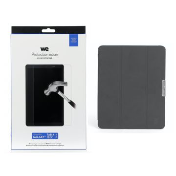 Bundle Etui tablette Samsung Tab A 10,5 2018 + Verre trempé - Galaxy A 10,5".