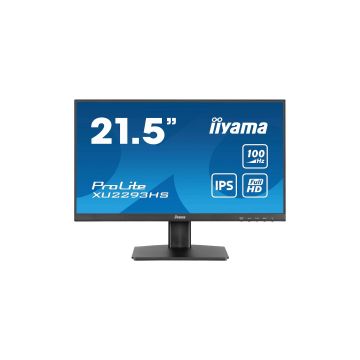 Ecran IIYAMA 21.5 Noir IPS 16:9 1ms ULTRA MINCE 1920x1080 100Hz 300 cd/m² 1ms HDMI Displayport HPs 2x1W Réduc lumière bleue 3 côtés sans bordure / XU2293HS-B6