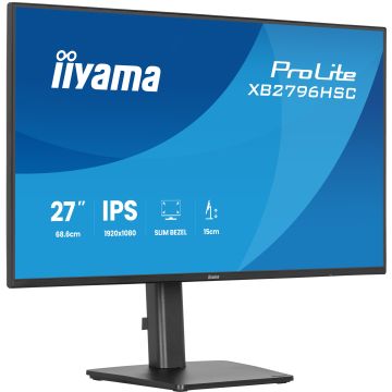 Ecran IIYAMA 27 Ultra mince IPS 1920x1080 144Hz 3ms 16:9 3ms 300cd/m² HDMI USB-C 2xUSB Haut-parleurs 15cm pied réglable en hauteur + Pivot VESA 100x100"