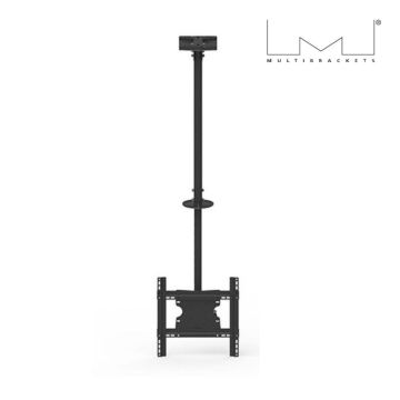 Support plafond MULTIBRACKETS Noir pour moniteur 81,3cm 139,7cm 55 Capacité 30 kg VESA 200x100mm 400 x400 mm, 860 - 3130 mm