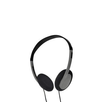 Casque filaire ONE, 1.2m, connecteur jack, bi-color noir / gris