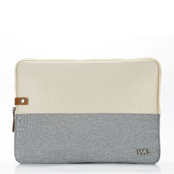 HOUSSE sleeve PC 14,1 '' bicolore Beige/Gris, protection antchoc, attache antivol , dimensions: 355*25*260mm 355x25x260