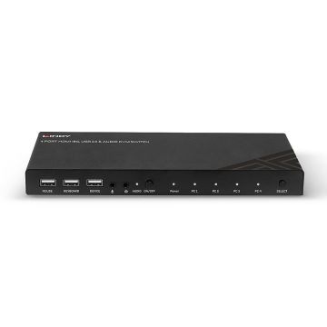 Switch KVM HDMI 4K60, USB 2.0 & Audio, 4 ports