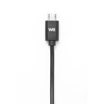 Bundle Chargeur + câble micro USB Chargeur secteur 2.4A = 12W total + câble 1m noir