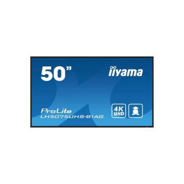 IIYAMA LFD 49.5 dalle VA 24/7 3840x2160 9.5ms 3xHDMI 1xDisplayPort 2xUSB 2x10W HPs 500cd/m² Paysage/port MediaPlayer VESA 400x400 LH5075UHS-B1AG